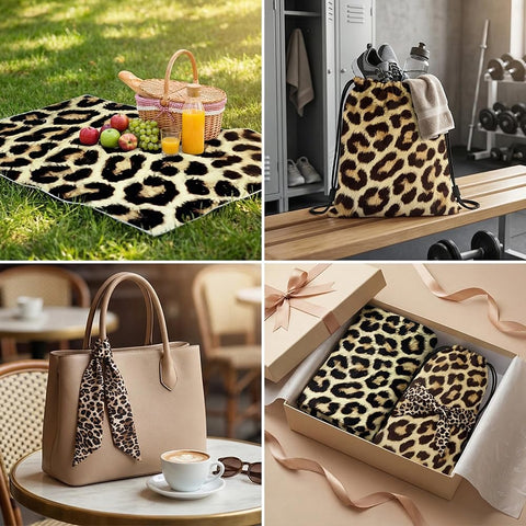 Vexthorion Leopard Quick Dry Towel 160x80CM,Lightweight Towel for Swimming