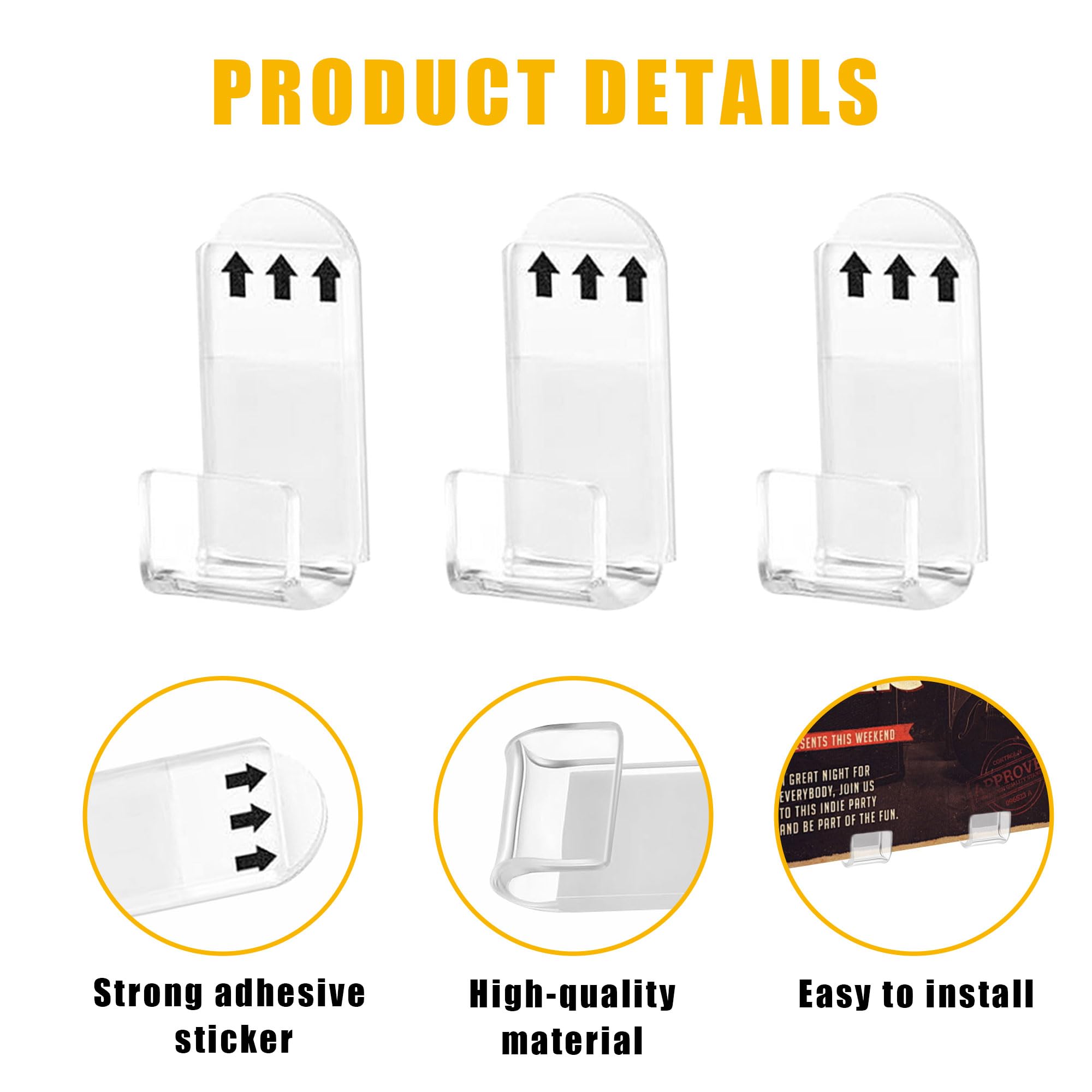 Noenaeni 12PCS Vinyl Record Wall Mount, Clear Acrylic Vinyl Record Display