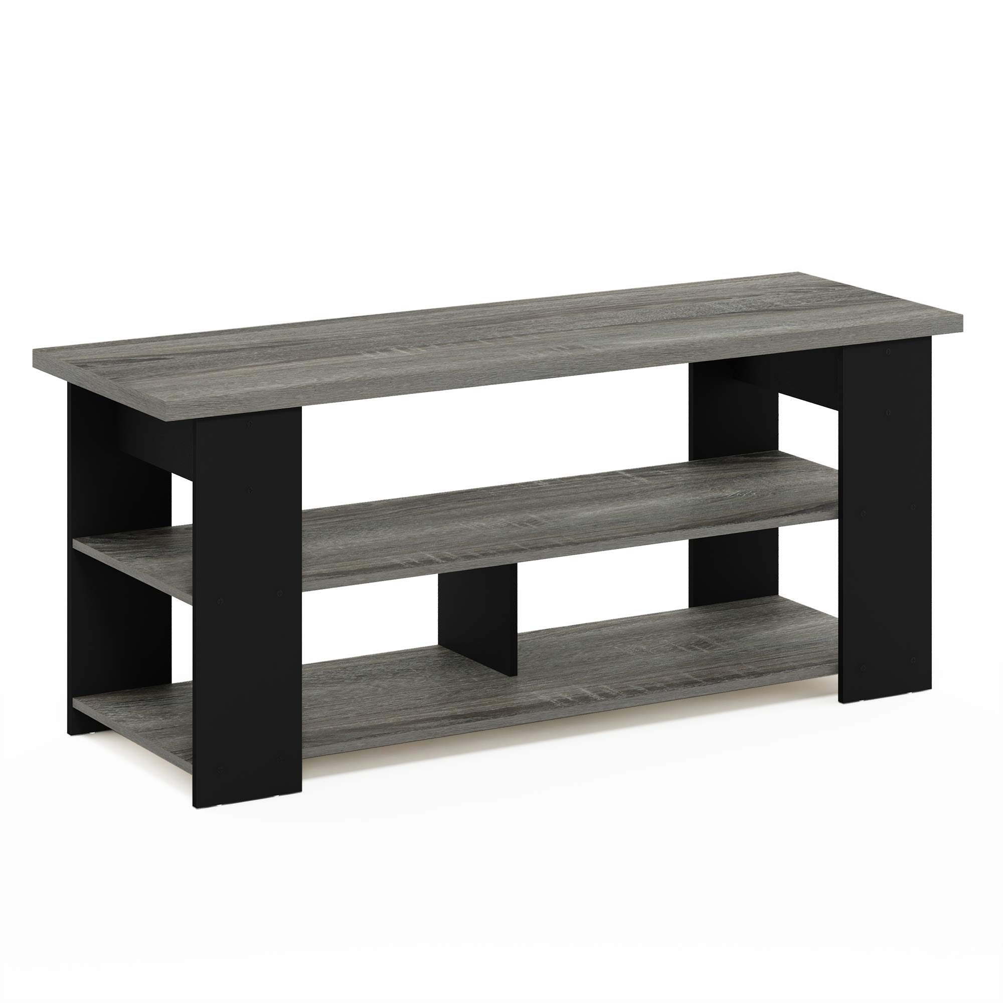 Furinno JAYA TV Stand, Entertainment Center, TV Console for TV up To 55 Inch, for Living Room, Bedroom, French Oak