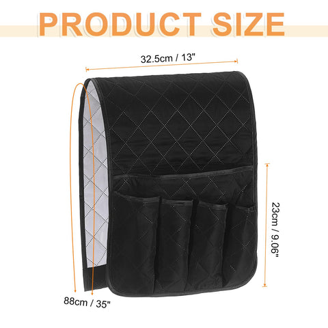 sourcing map 1 Pcs Recliner Armchair Caddy, Couch Armrest Organizer with 5 Pockets for Bedside Sofa Remote Control Holders Magazine Phone Book