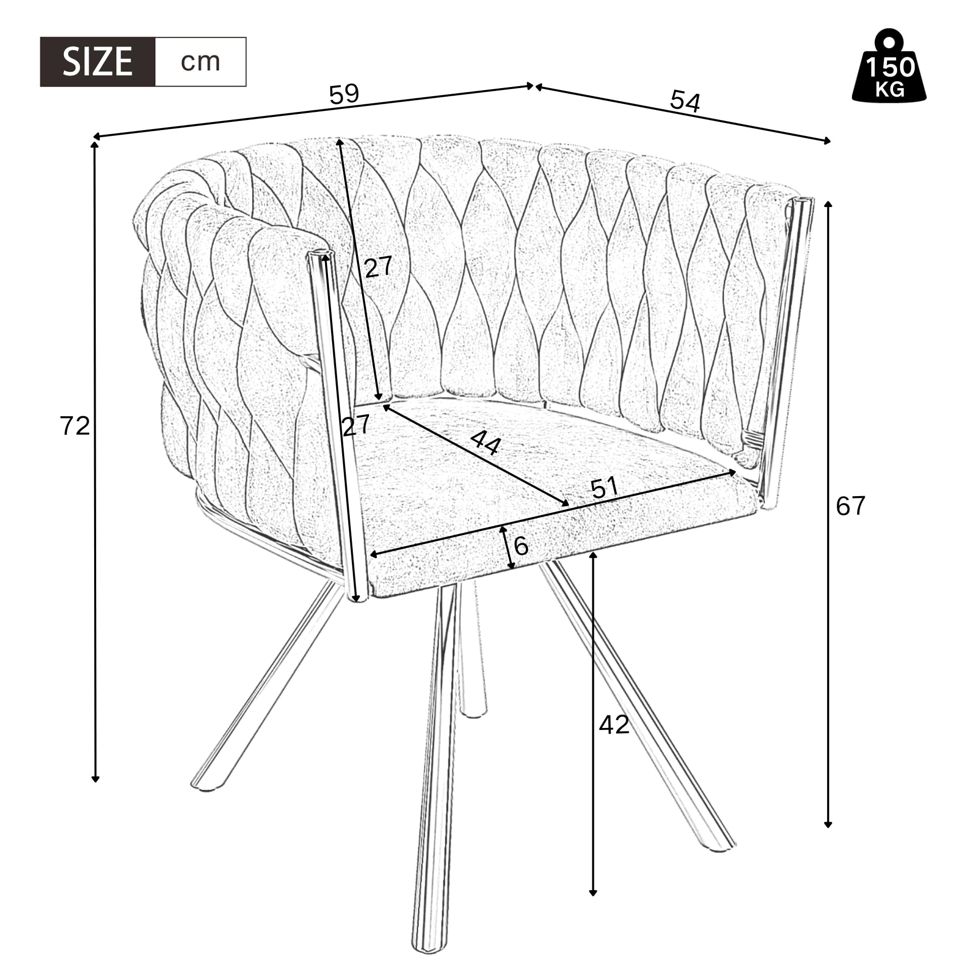Ball & Cast 360° Swivel Dining Chair, Velvet Upholstered Desk Chairs without Wheels Ergonomic Office Chair with Arms and Metal Legs for Home Study