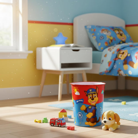 Paw Patrol Kids Waste Paper Bin for Bedroom, Playing & Study Room