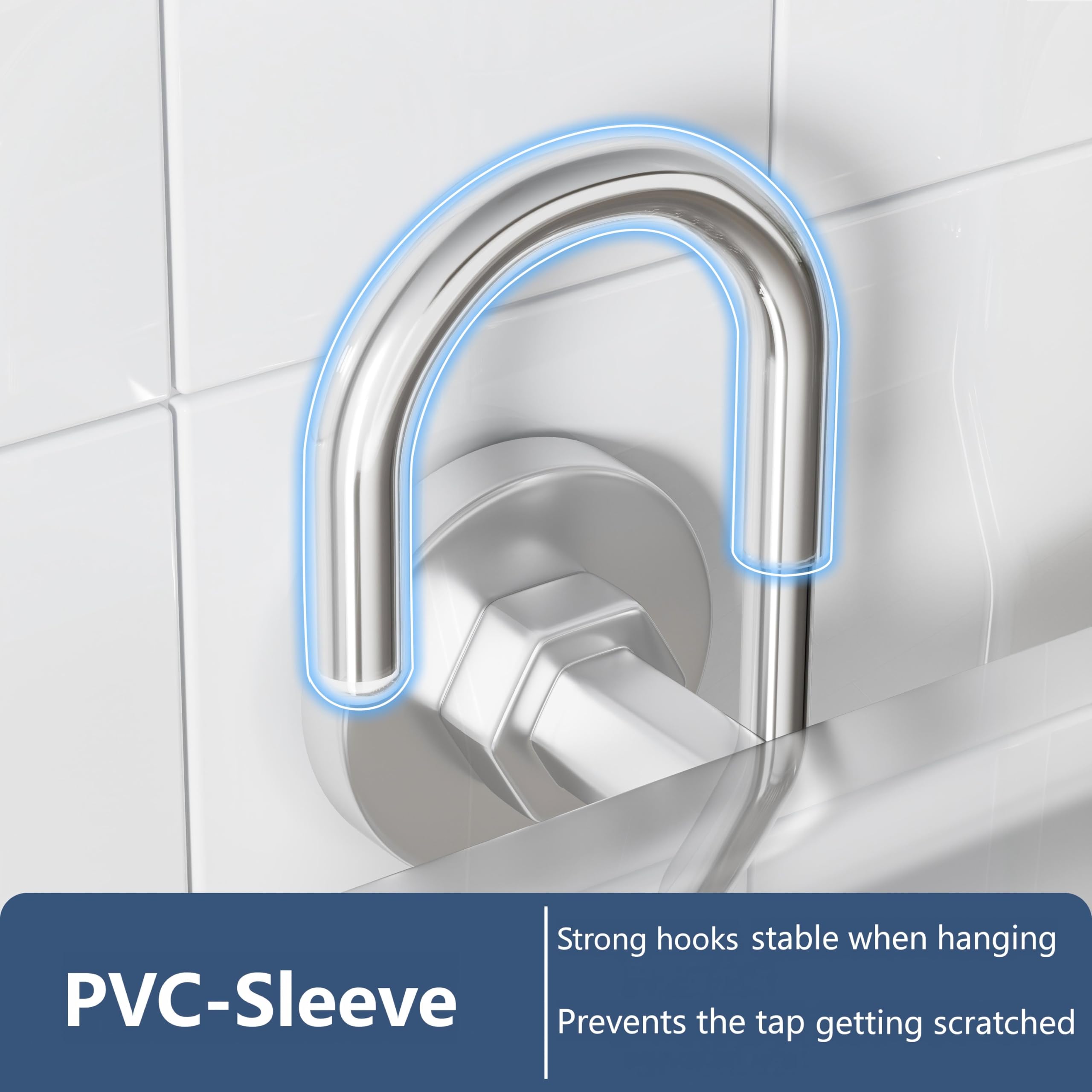 Shower Caddy Hanging SUS304 Stainless Steel No-Drilling Organiser Storage