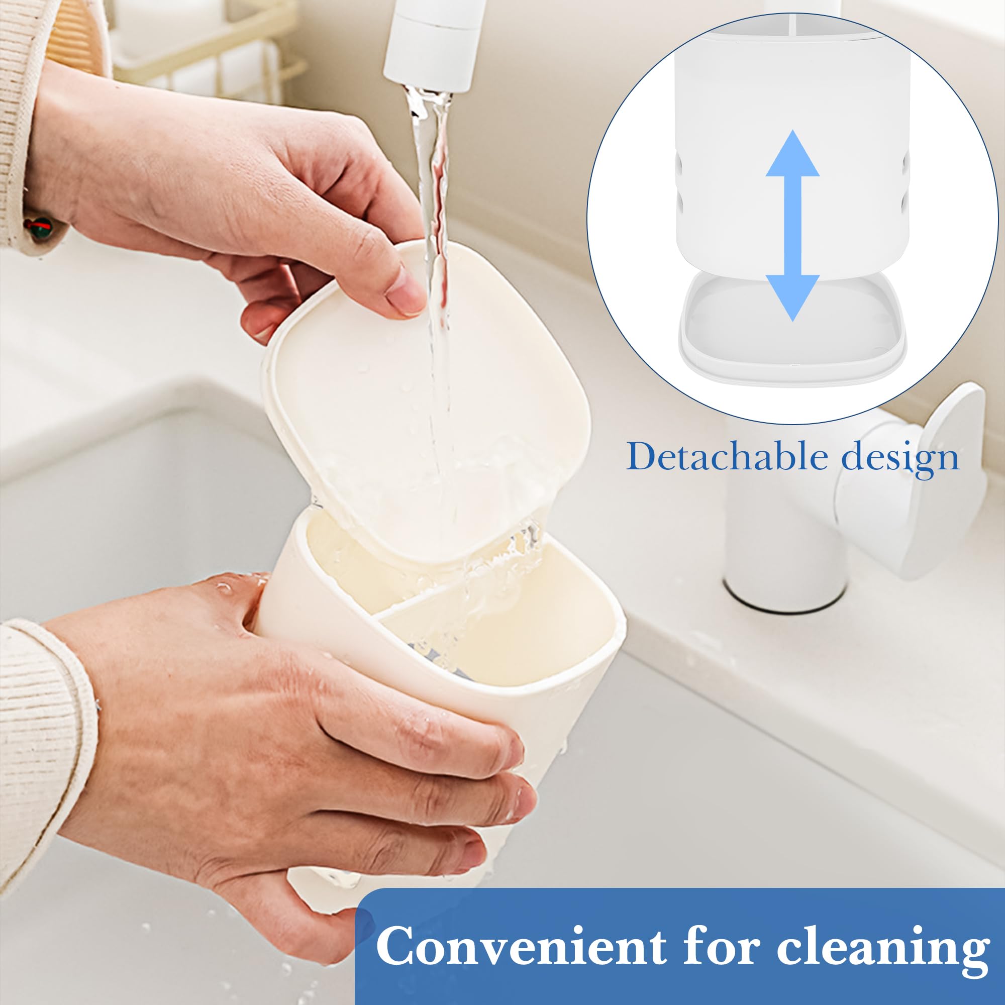 Linkidea Electric Tooth Brush Holder for Bathroom, Plastic Organizer for Toothpaste, 3 Slots Countertop Stand Compatible with Oral-B iO Series