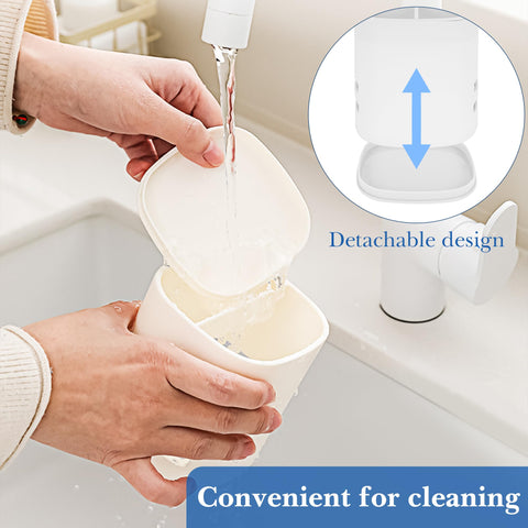 Linkidea Electric Tooth Brush Holder for Bathroom, Plastic Organizer for Toothpaste, 3 Slots Countertop Stand Compatible with Oral-B iO Series