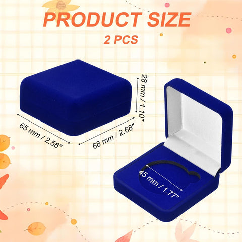 PATIKIL Velvet Challenge Coin Presentation Display Box, 45mm Coin Display Case Badge Gift Storage Protective Holder for Commemorative Medals Tokens