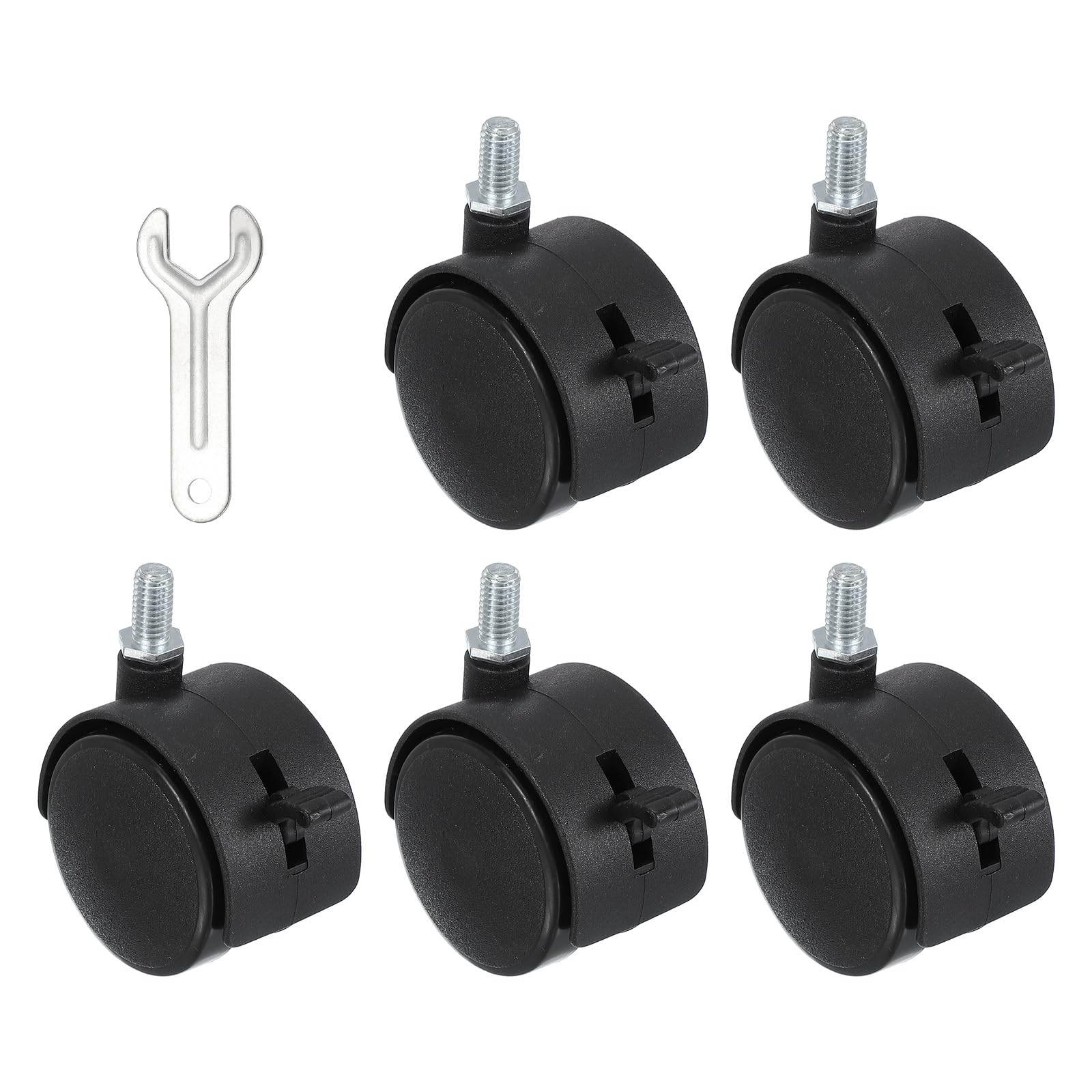 PATIKIL Office Chair Wheels Replacement 2", 8 Pcs Nylon Heavy Duty Office Furniture Casters Wheels with Wrench Universal Wheel for Hardwood Floor