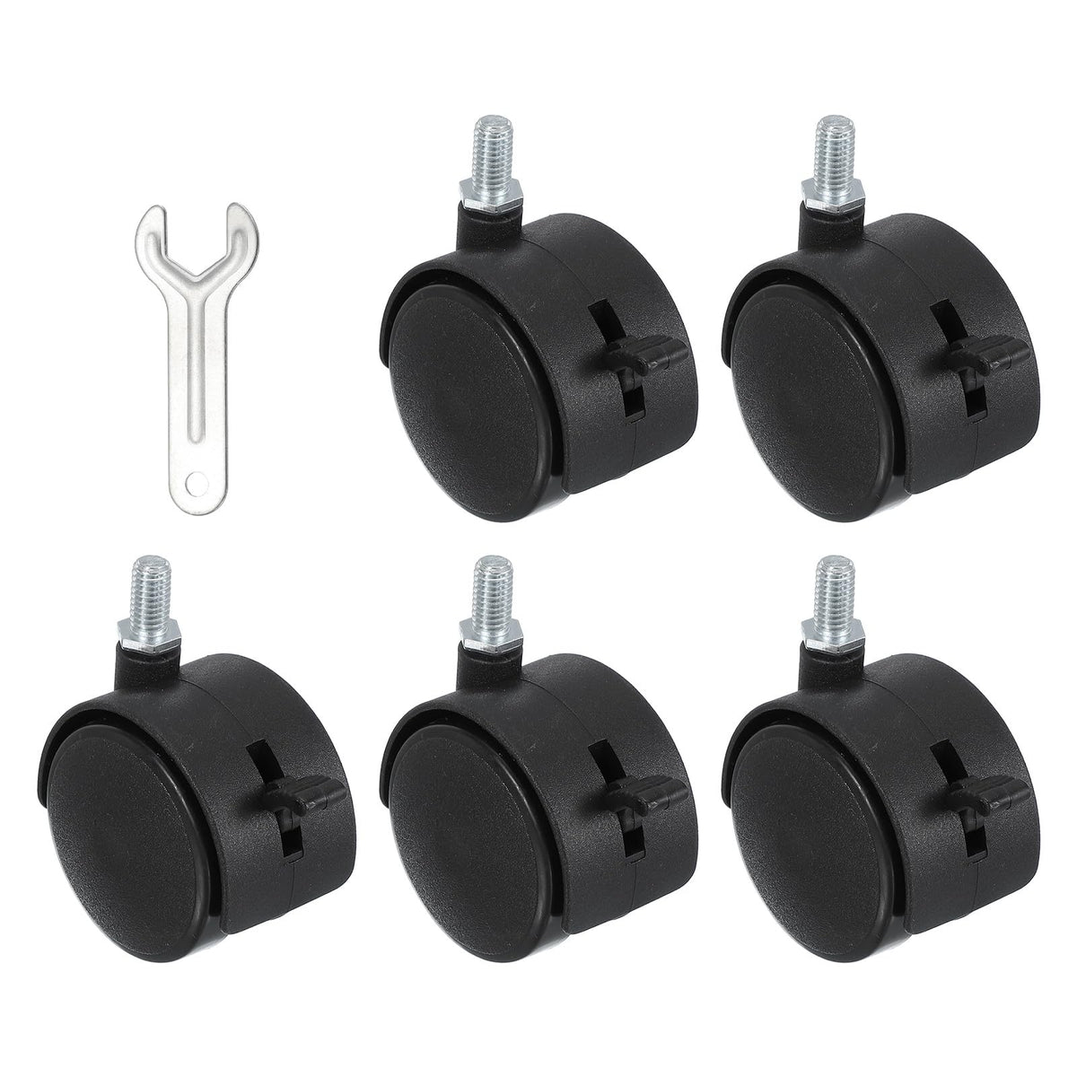 PATIKIL Office Chair Wheels Replacement 2", 8 Pcs Nylon Heavy Duty Office Furniture Casters Wheels with Wrench Universal Wheel for Hardwood Floor