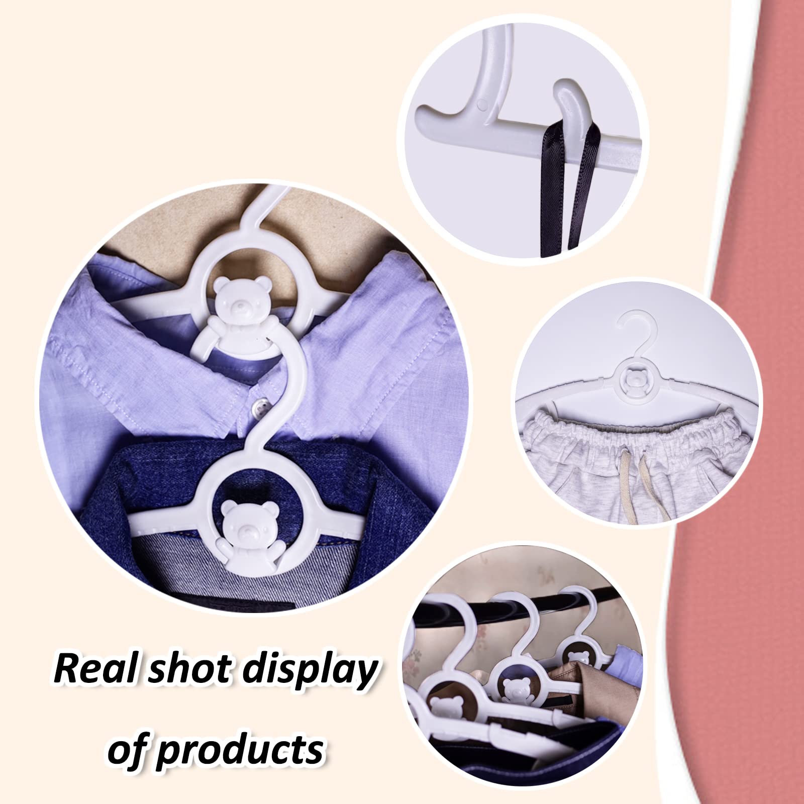 Baby Clothes Hangers 20 Pack, Plastic Kids Hangers Space Saving for Closet
