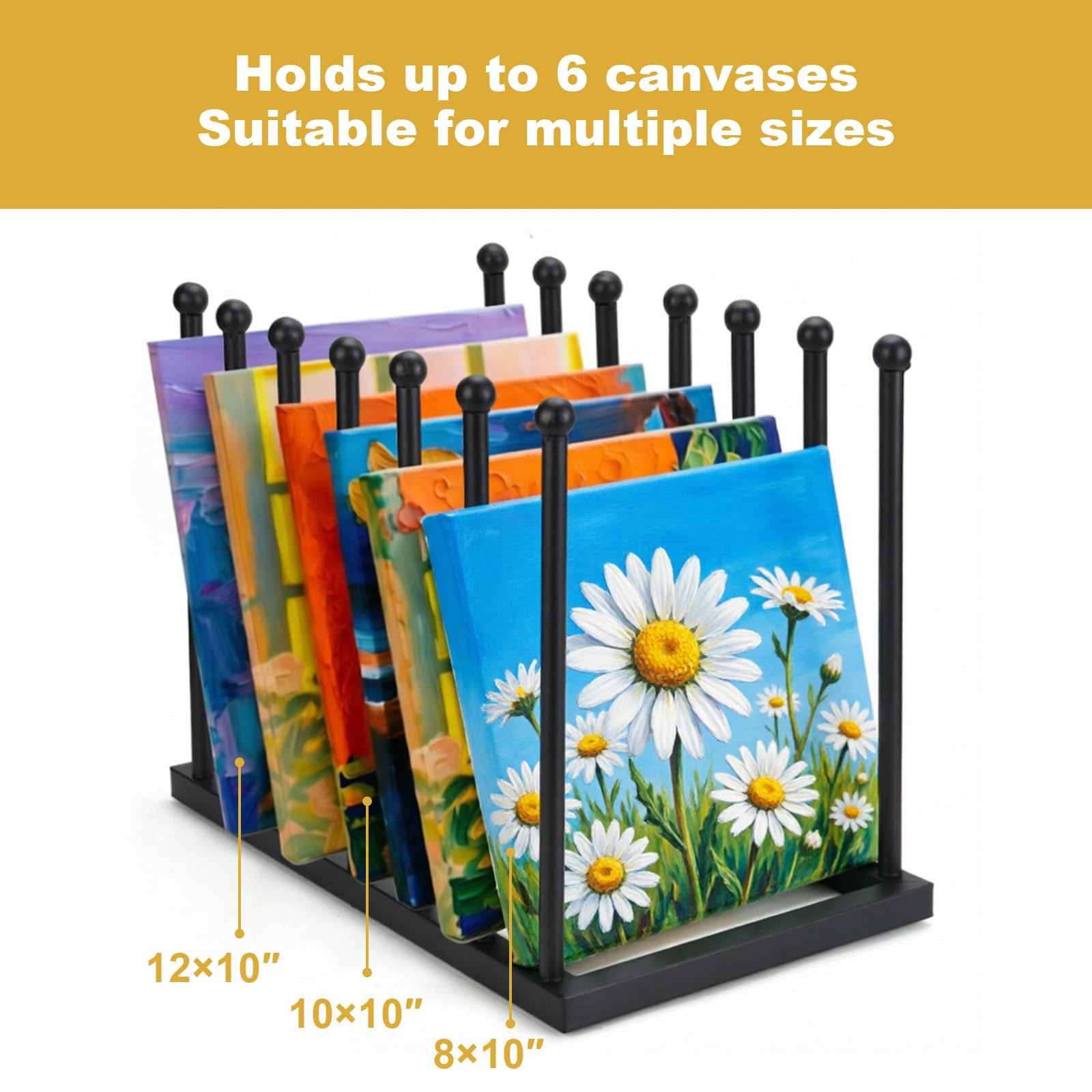 ForgeVale Art Storage Rack for Canvas & Drawing Boards, Adjustable Canvas Organiser Stand, Space Saving Art Rack for Studio, Classroom & Home