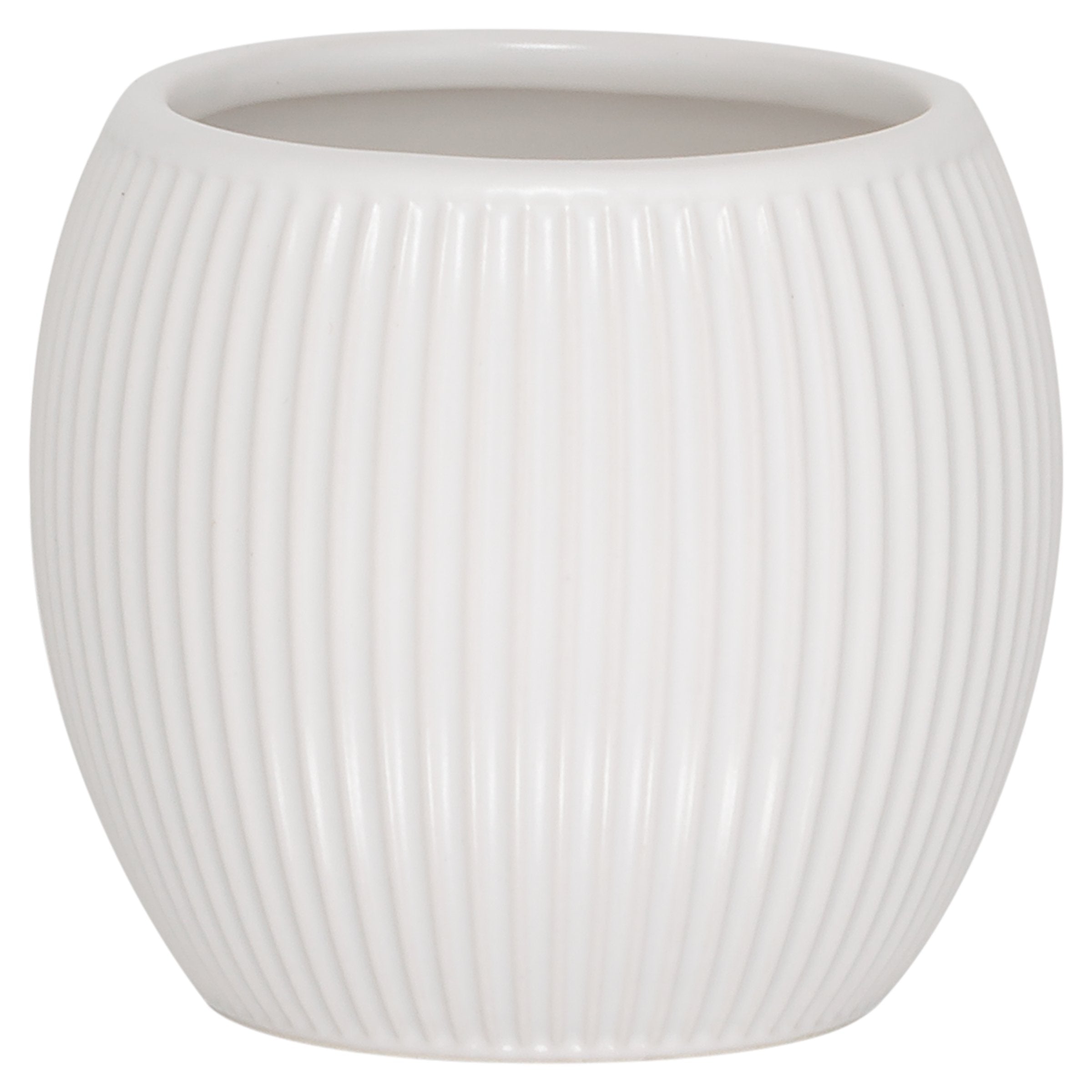 Sealskin Convex Tumbler, Ceramic, White, 9.5 x 8.3 x 9.5 cm