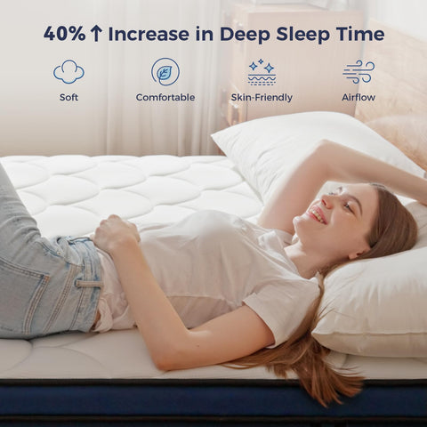 Resspry King Size Mattress, 10Inch Hybrid Mattress for Pressure Relief