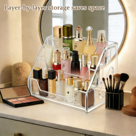 ZYNERY 3-Tier Acrylic Card Display Stand, Clear Card Stands for Display, Versatile Display Shelves For Greeting Card Organiser, Trading Card