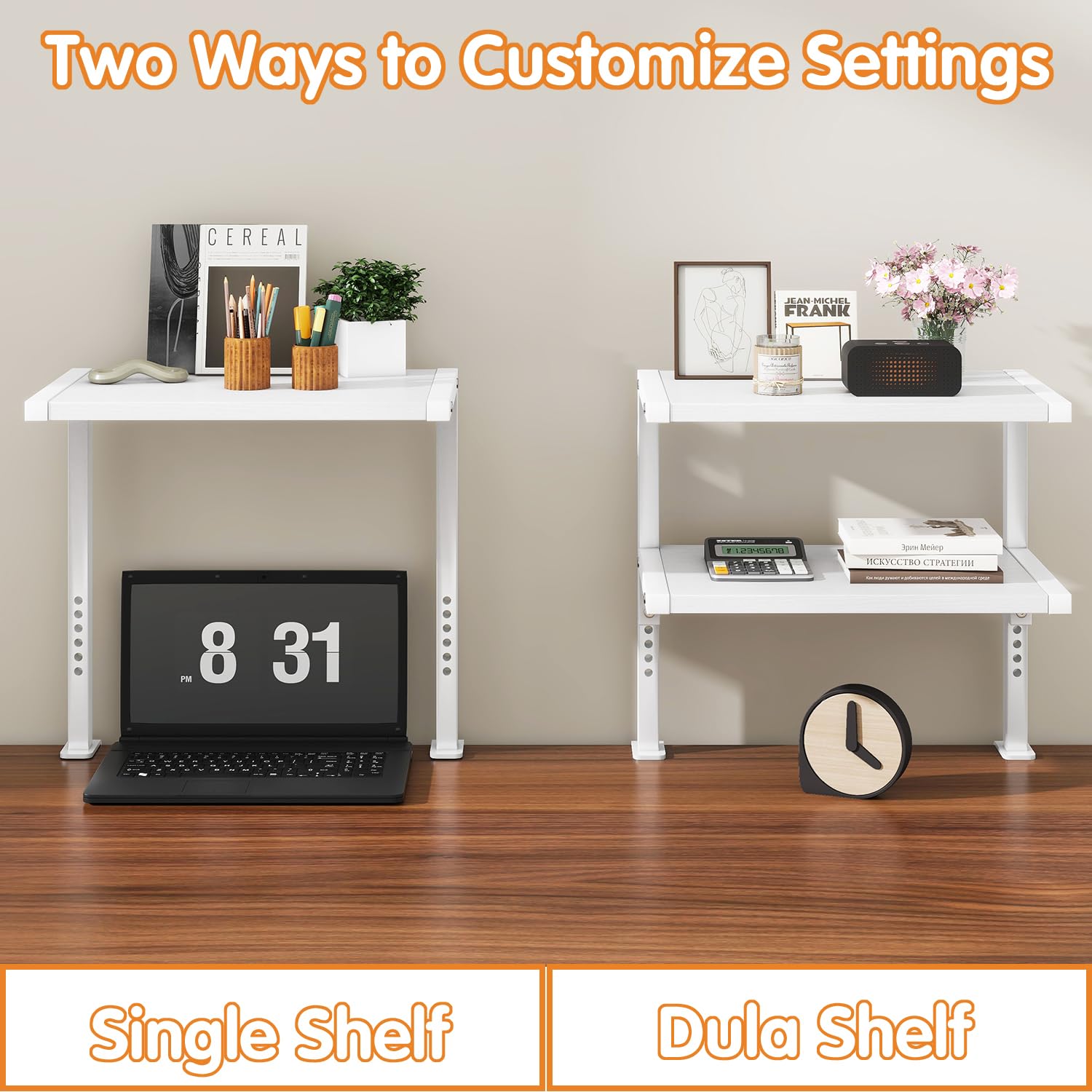 IBUYKE Clamp on Desk Organizer Shelf,Desk Extender Shelves TMZ007W