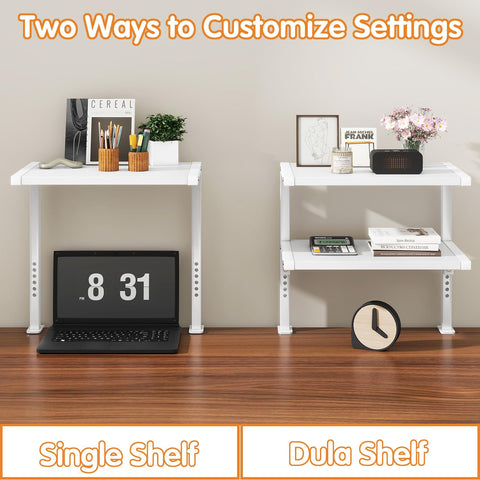IBUYKE Clamp on Desk Organizer Shelf,Desk Extender Shelves TMZ007W