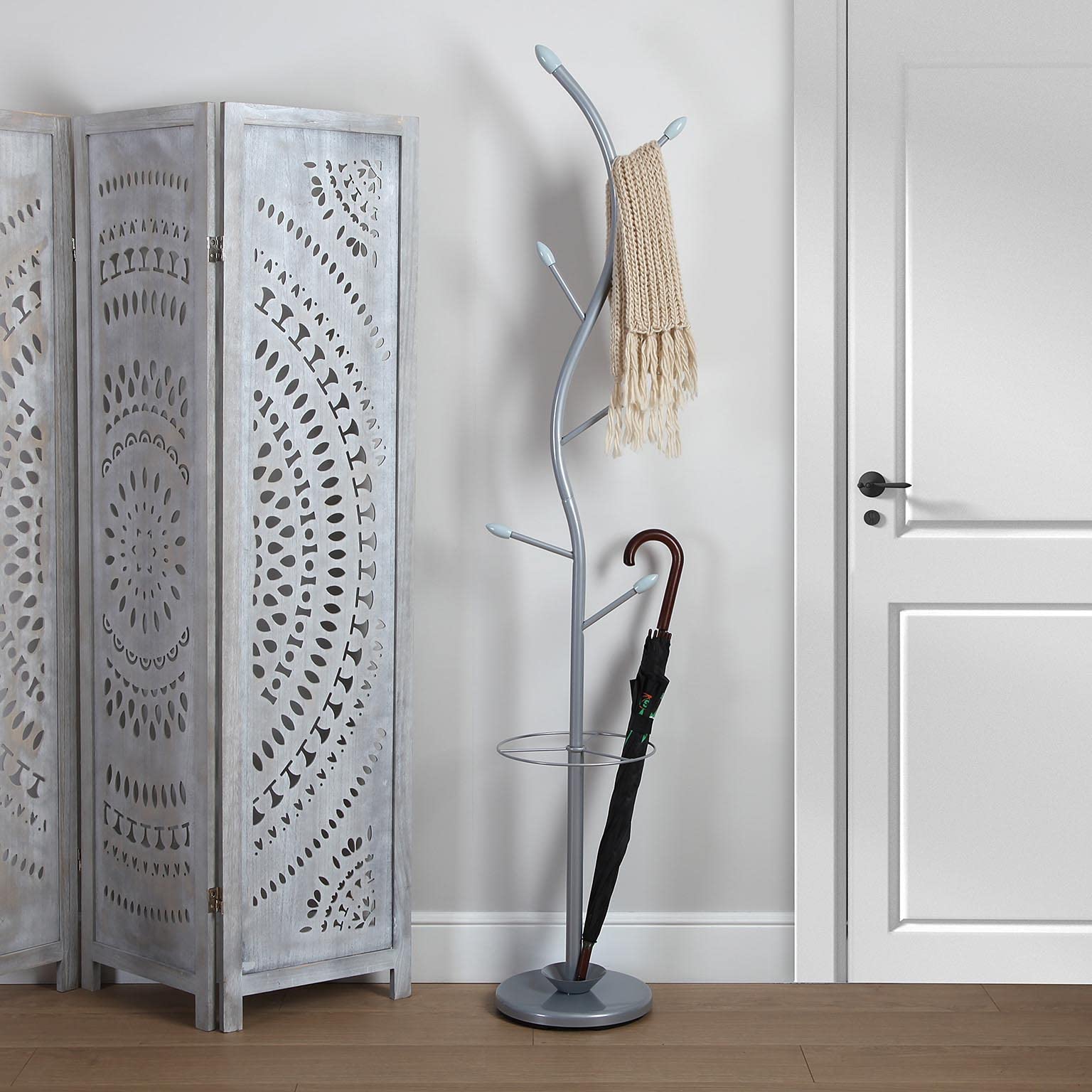 Versa 187903 Coat Stand metallic silver