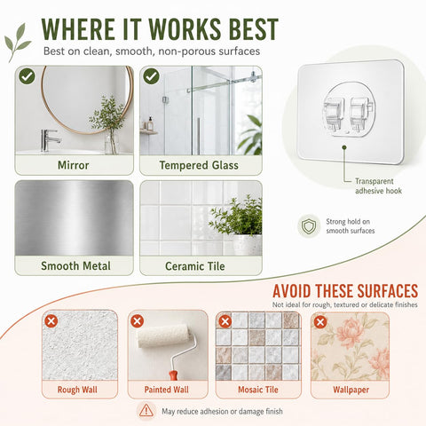 12 Pack Shower Caddy Adhesive Replacement Pads for Bathroom Shelves Hooks