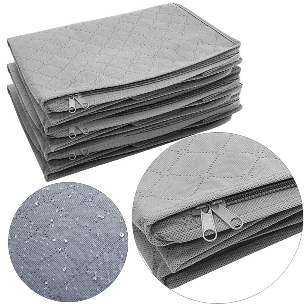 VLikeze Foldable Storage Bags, 84L Waterproof Anti-Mold Moisture Proof Large Capacity Thick Nonwoven Clothing Storage Bags for Comforters, Blankets