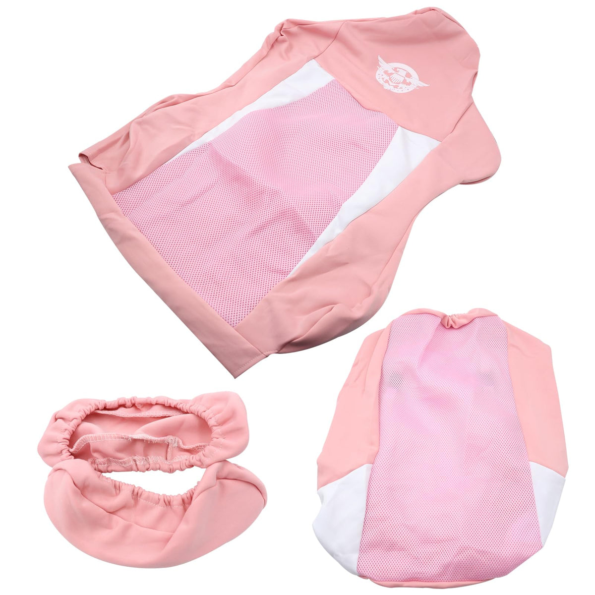 Ieron Pink and White Stretchable Gaming Chair Covers Slipcovers - Universal Computer Chair Cover Game/Racing Chair Slipcover Washable Chair Protect