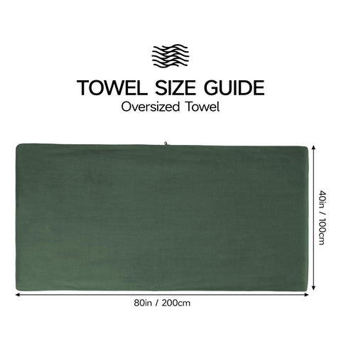 REDKISS 2-Pack Extra Large Bath Towels-100x200CM Microfibre Towel for Adult