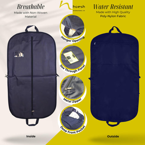 Hoesh International Waterproof Foldable Travel Men Suit Carrier 44" (Navy)