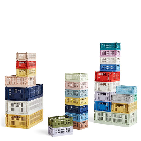 HAY Colour Crate S Transport Box Recycled Polypropylene Dusty Blue