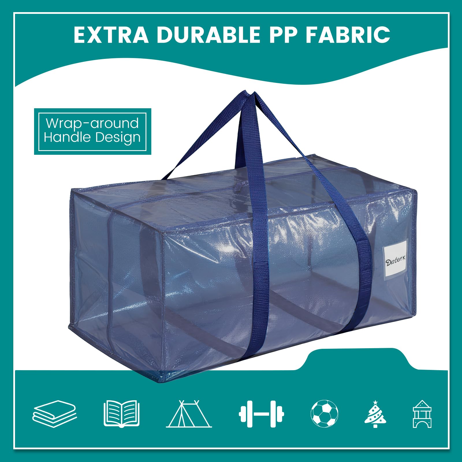 Dntorx Heavy Duty Moving Bags, 4 Pack 90L Storage Bags Dorm Moving Boxes