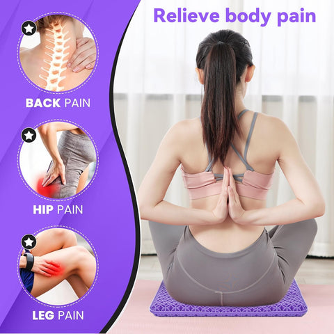 LCUHAVA Gel Seat Cushion new Honeycomb Design gel for Sitting Cool and Breathable Soft Sitter, Relieves Back and Tailbone Pain for Office Chairs