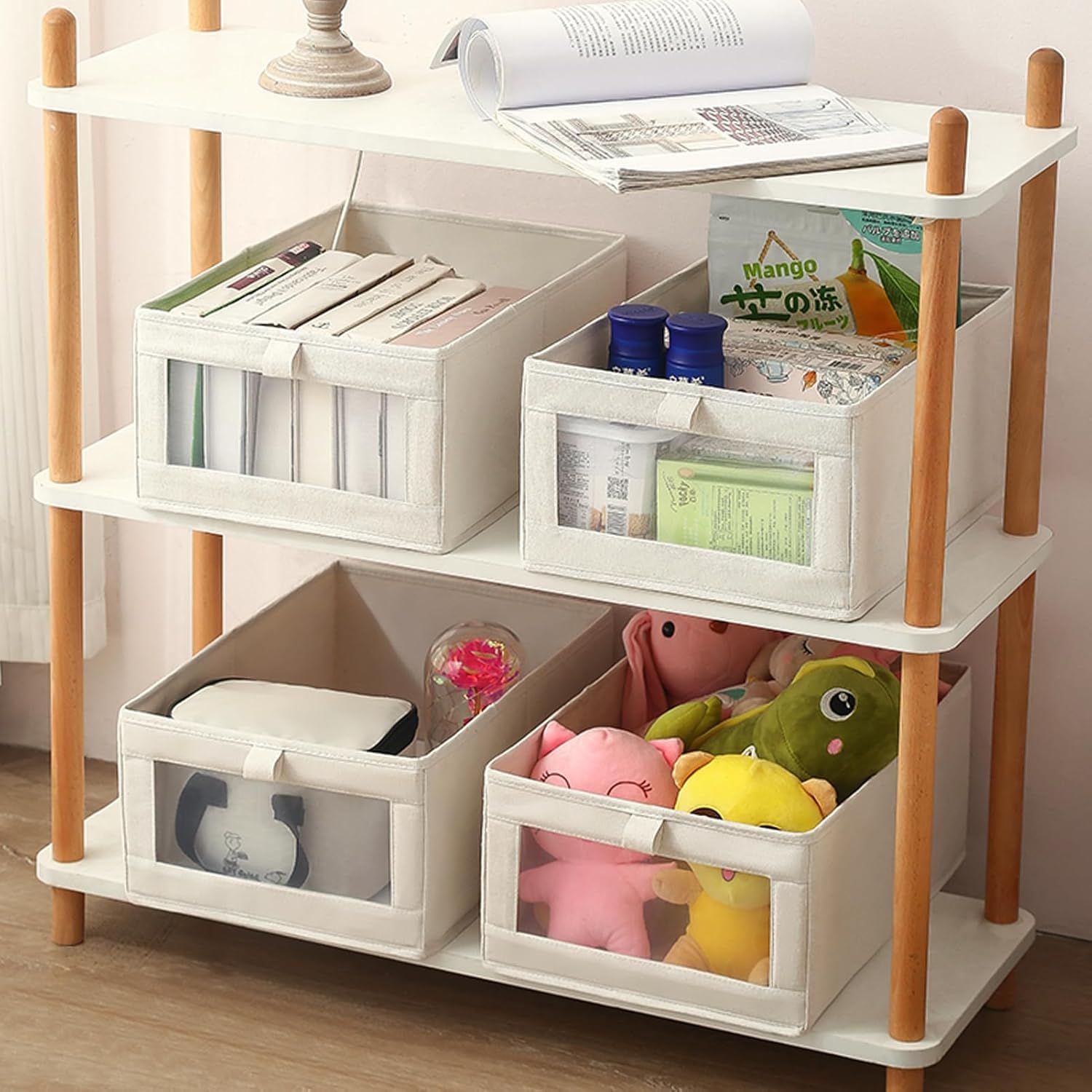 HOTOOLME Wardrobe Organiser Foldable Linen Drawer Storage Box 8 Pack