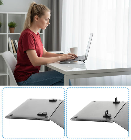 ValueBargain 2 PCS Keyboard Riser, Black Adjustable Angle Keyboard Stand for Desktop Portable Foldable Laptop Feet