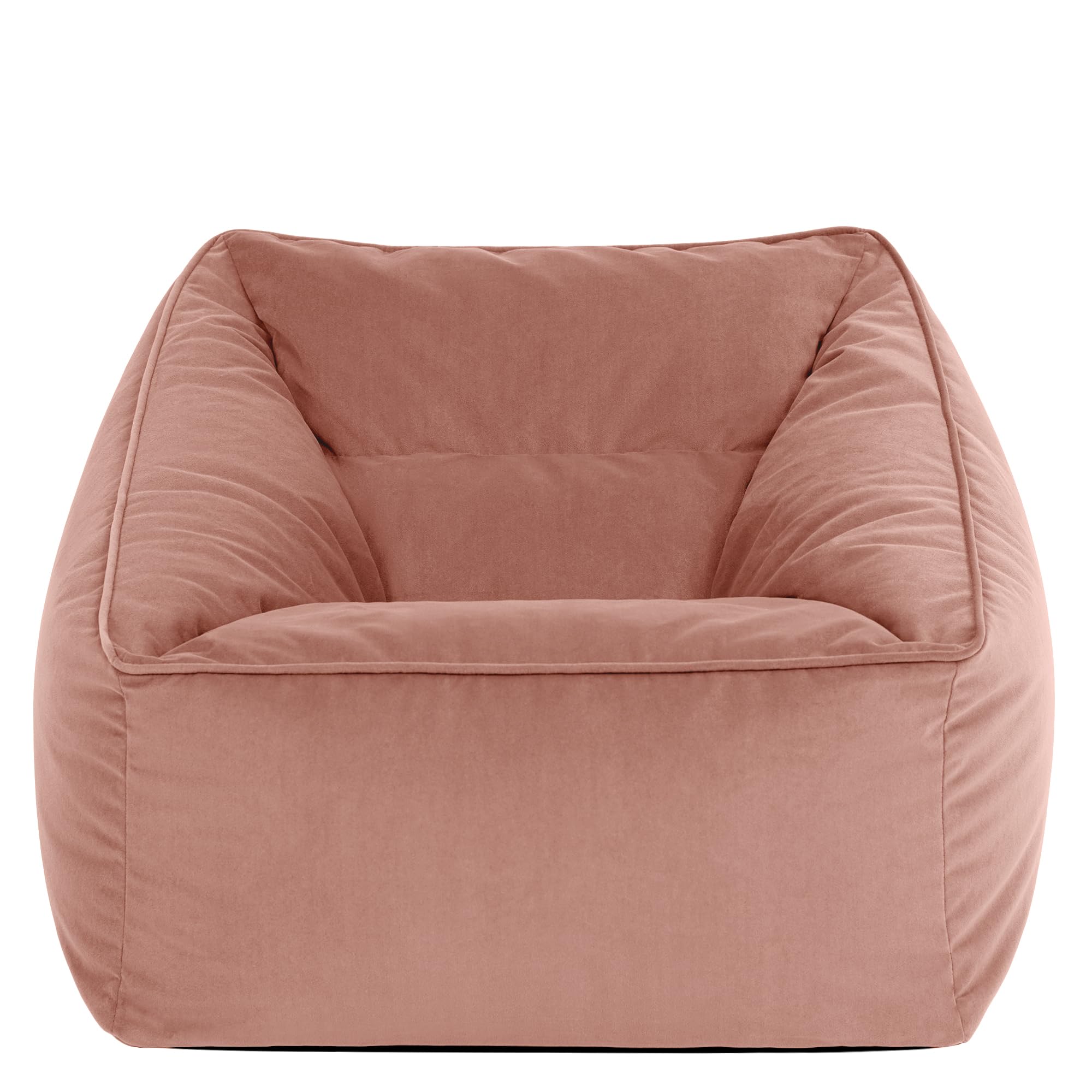icon Natalia Velvet Bean Bag Chair with Filling Included, Pink