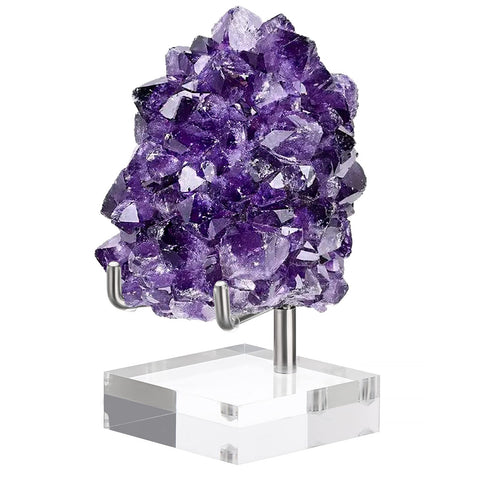 BTSKY Small Size Adjustable Silver Metal Arm Display Stand with Square Base