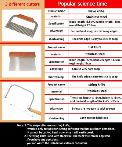 TEMU-SC Soap Moulds & Cutter - DIY Tools for Making Soap, Candles & Cakes