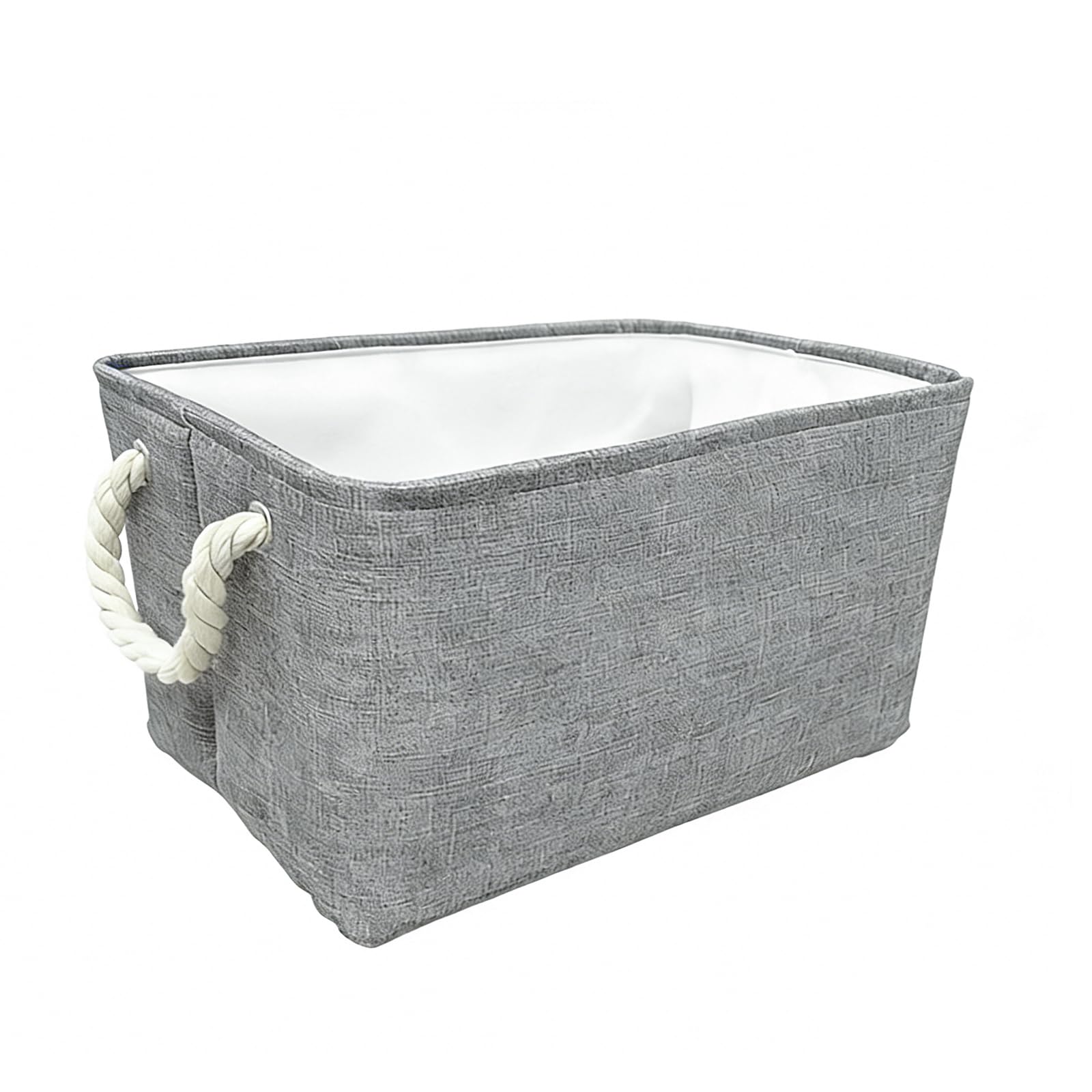 SJDOFU Storage Basket, Collapsible Storage Basket with Handles Grey
