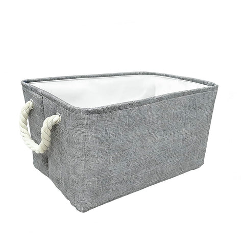 SJDOFU Storage Basket, Collapsible Storage Basket with Handles Grey