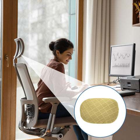 sourcing map Office Chair Pillow Cover, Office Chair Headrest Attachment Mesh Removable Headrest Protector for Home Desk Computer Chairs, Beige