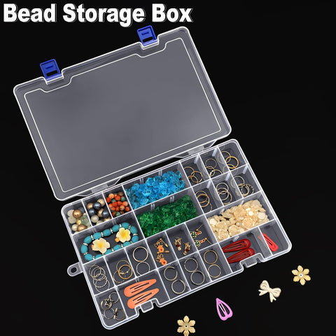 Mgood Storage Box with Adjustable Dividers, 34 Compartments, White