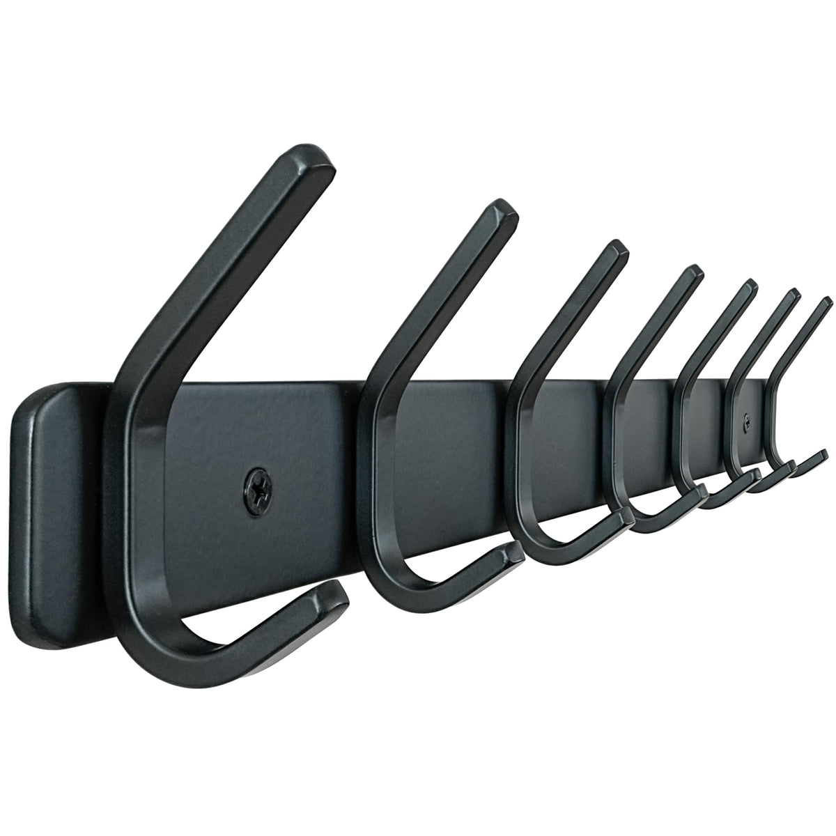 HONSKY Coat Rack Wall Mounted, Towel Rack,Metal Wall Coat Hanger with 7 Double Hooks (14 Hooks), for Hanging Coat, Hat, Bag, Umbrella