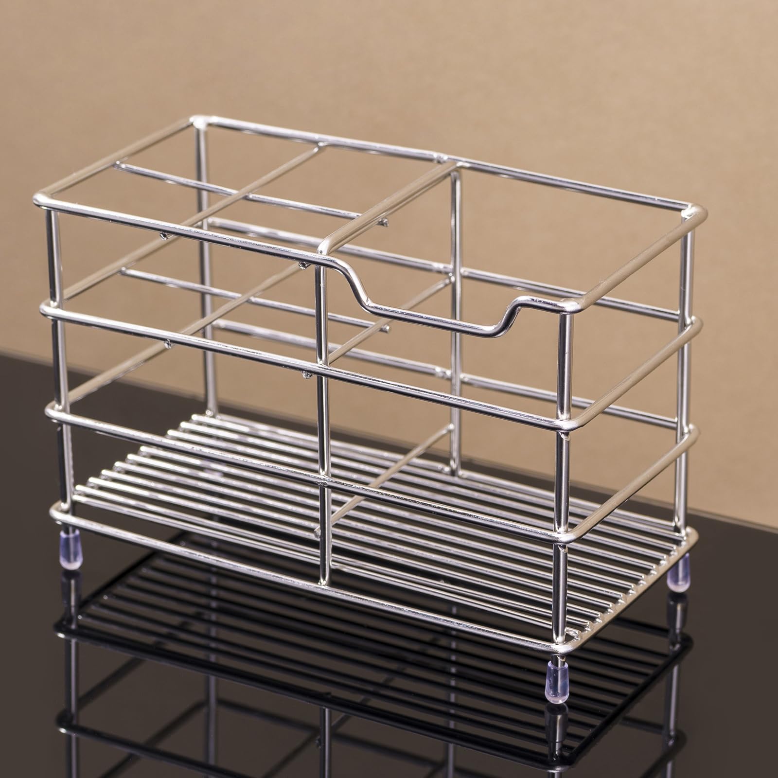 Electric toothbrush holder, stainless steel bathroom storage rack, drain storage rack (Silvery)
