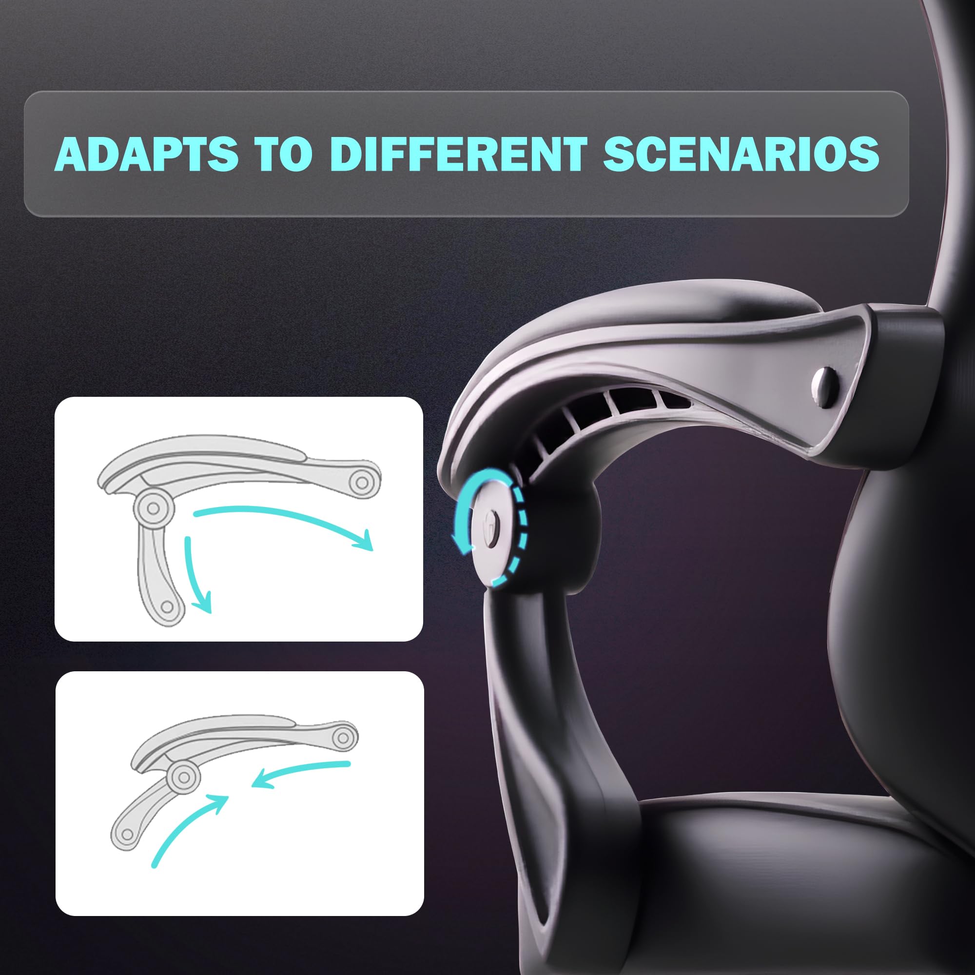play haha Gaming Chair Ergonomic Gaming Chair with High-Density Foam & Breathable PU Leather 135-Degree Recline