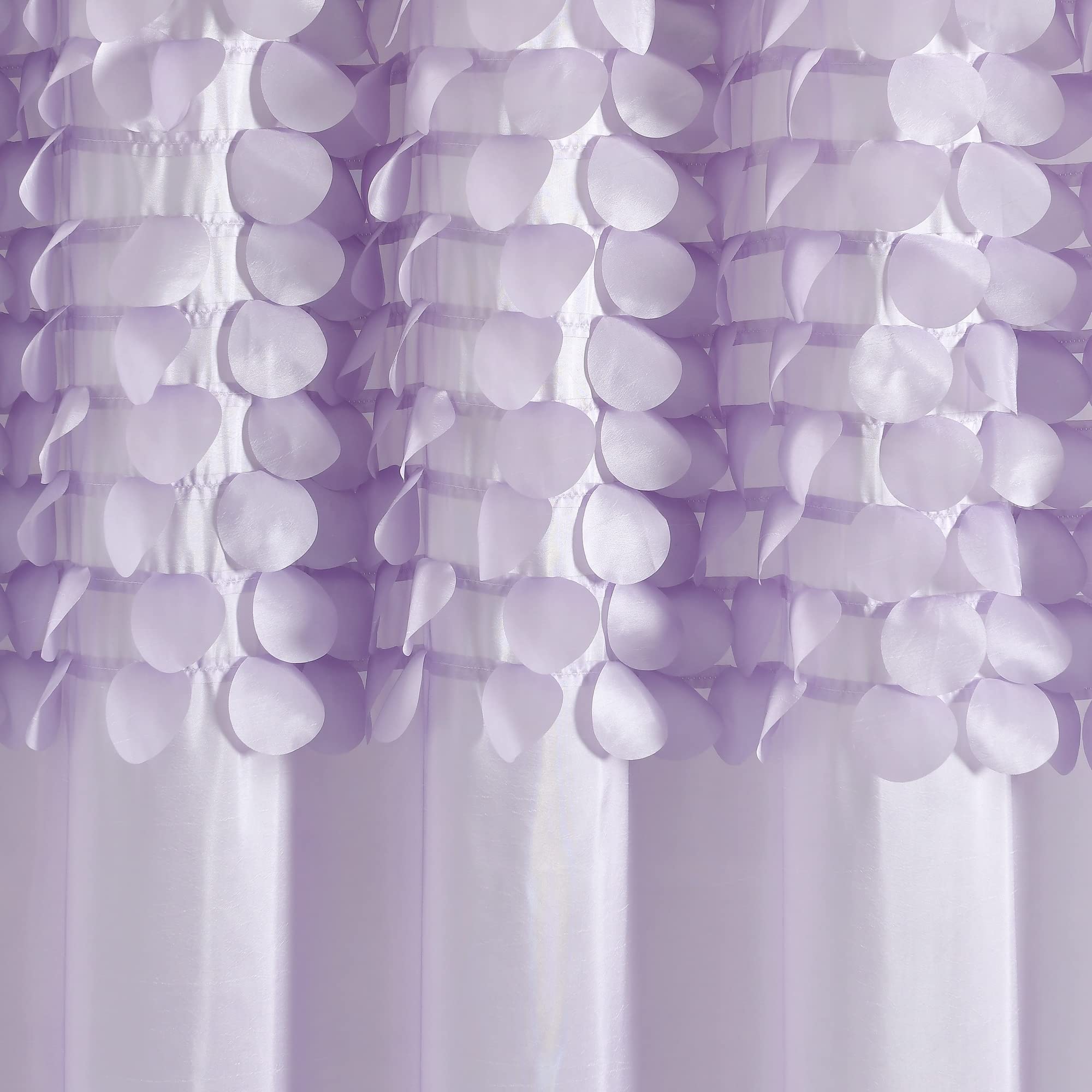 Lush Decor Curtain, Polyester, White, 72" W x 72" L (Pack of 1)