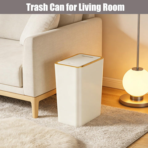 Stowetry 2 Pack 9L Bedroom Bin,Plastic Bathroom Bin with Lid