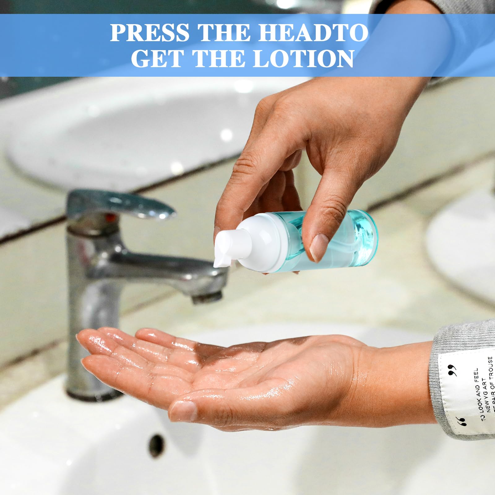 2 Pack Foam Pump Bottle Travel 50 ml/1.7 oz Small Size Mousse Foam Soap Dispenser Clear Plastic Foaming Soap Dispenser Mini Empty Refillable Pump
