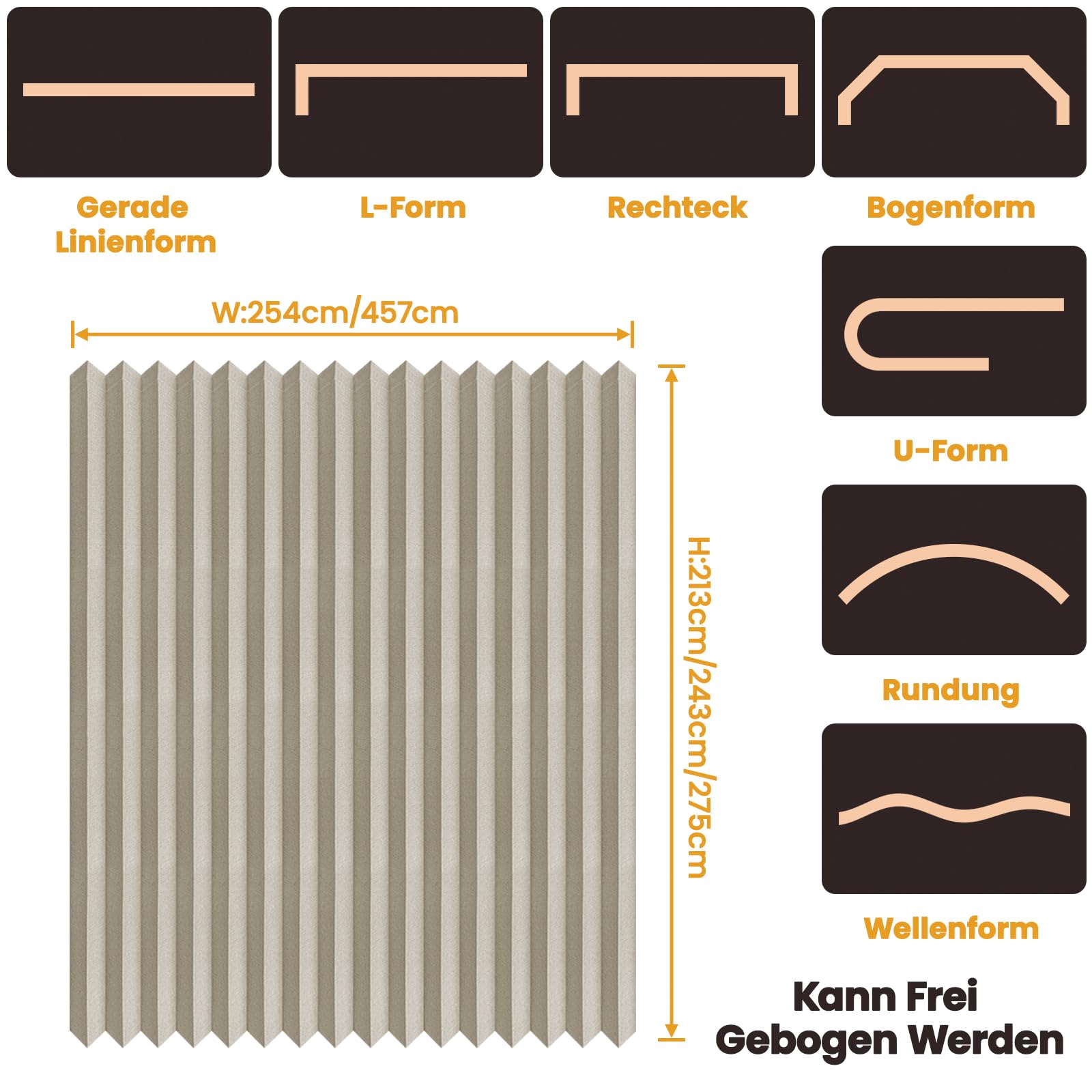 JILRON Divider Curtain, Room Divider, Ceiling Panel Mounted - 100% Full Protection, Clean Look for Room Separation in Bedroom, Storage Room
