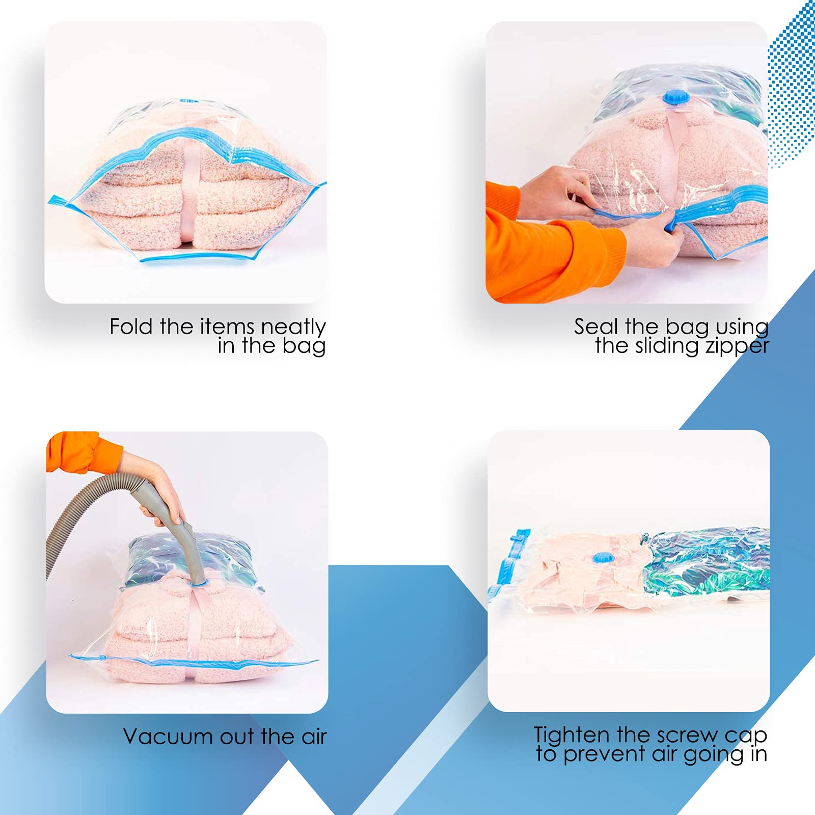 KEPLIN Vacuum Storage Bags | Maximise Space and Store Clothes, Bedding, Towels, Duvet & Pillow