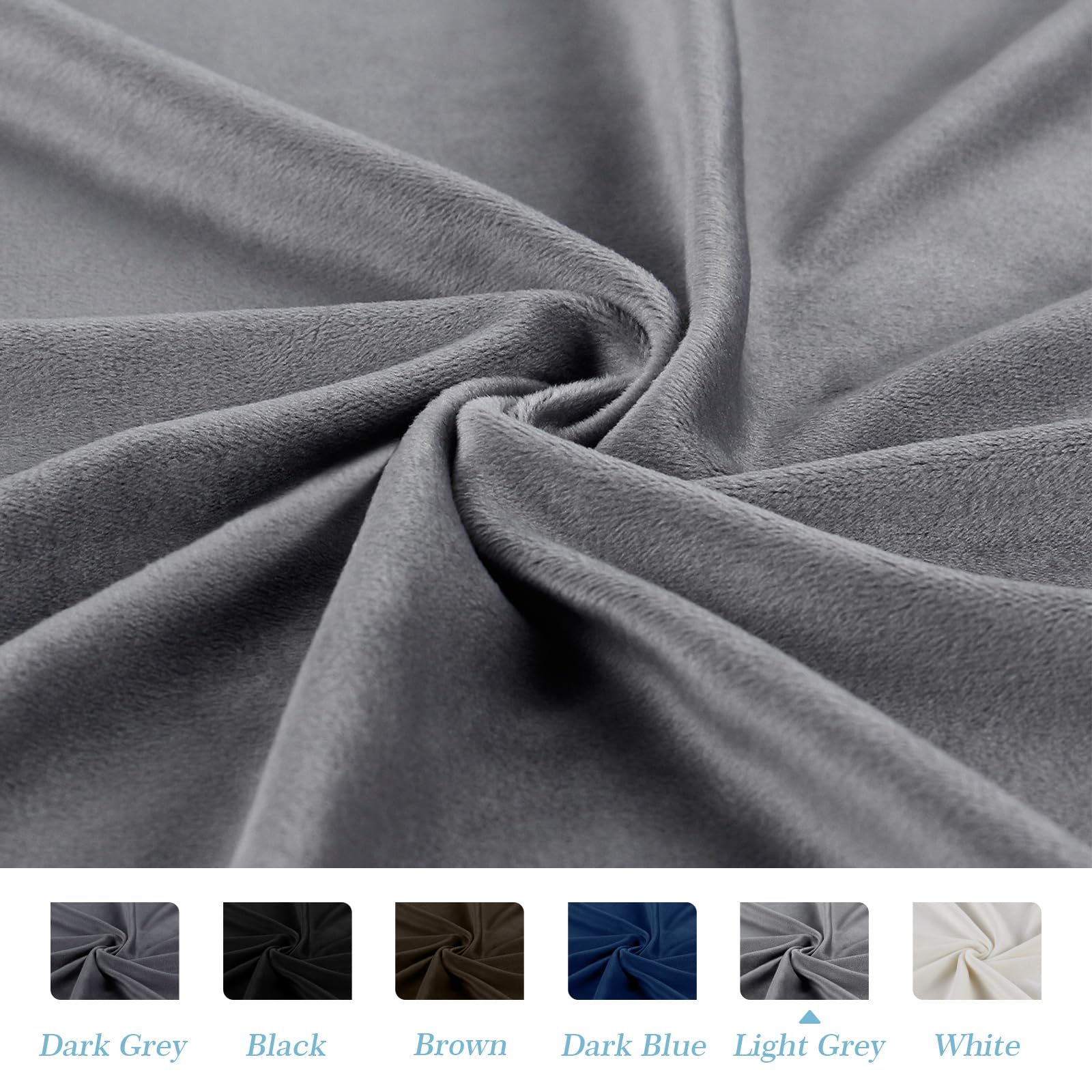 TAOCOCO Bed Headboard Cover, Elastic Headboard protection cover, all-inclusive design solid color elastic protection, Light Grey 180-200 cm