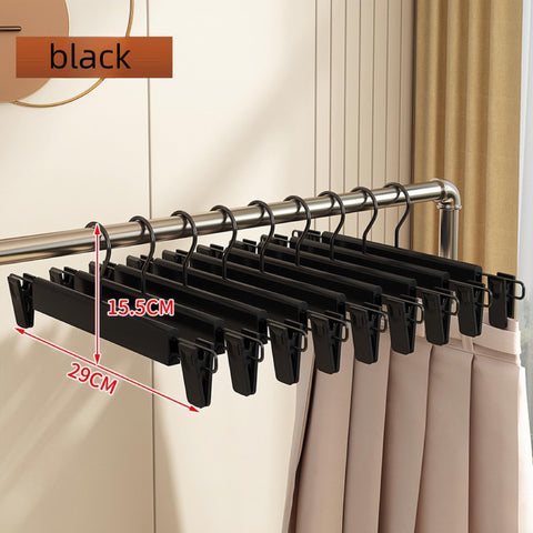 JUNEYE 10 Pack Clothes Pants Hangers, Space-Saving Skirt Holders with 360 ° Swivel Hooks, Adjustable Clips, Trouser Hangers