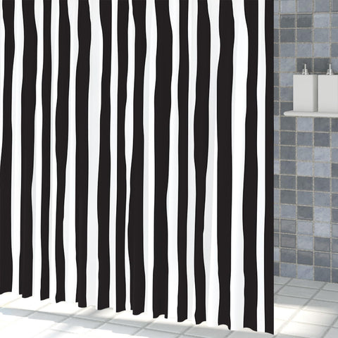 Xiaoterna Stripes Shower Curtain Geometric Line Abstract Modern Luxury Art Bathroom Curtain Modern Geometric Lines Minimalist Shower Curtain Machine