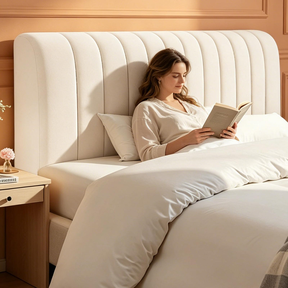 crayfomo Headboard Cover,150cm Padded Headboard Slipcover