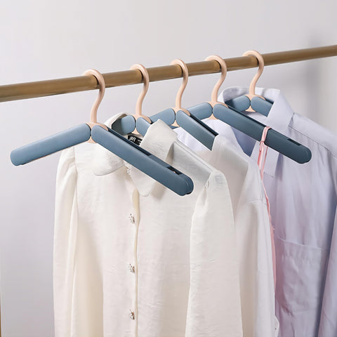 REDJOY Travel Coat Hanger and Folding Coat Hangers for Travelling (Pack of 4) | Portable Foldable Design with Clips for Trousers, Dresses & Laundry